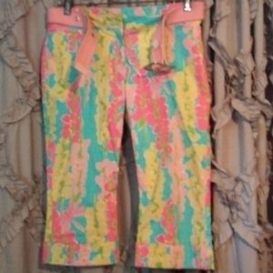 Lilly Pulitzer Bright Flowered Capri's